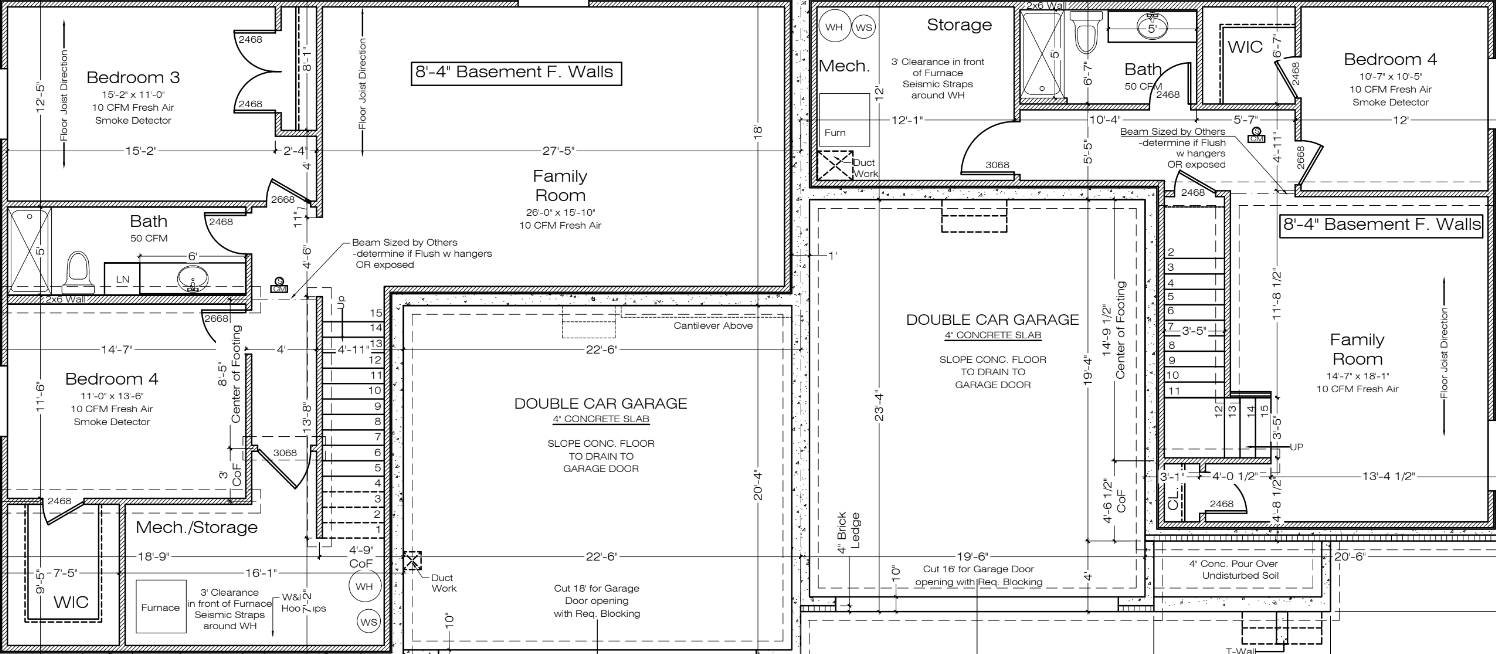 Lot 2-3 basement floor plan
