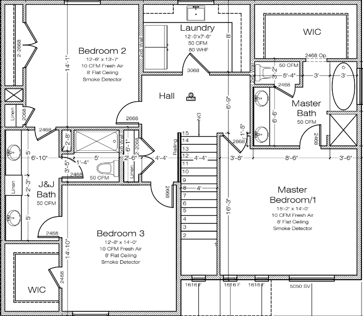 Lot 2-3 upper floor plan